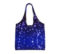 QAZWZML Bolsa de lona con un solo hombro con estampado de estrellas brillantes adecuada para viajes, viajes o compras, fitness y bolsa de ocio deportiva