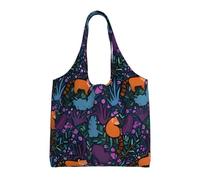 QAZWZML Bolsa de lona con un solo hombro con estampado de gato, adecuada para viajes, viajes o compras, fitness y bolsa de ocio deportiva