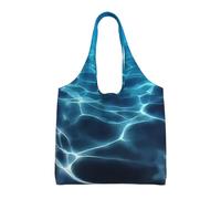 QAZWZML Bolsa de lona con un solo hombro con estampado de océano profundo azul adecuada para viajes, viajes o compras, fitness y bolsa de ocio deportiva