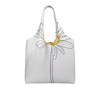 QAZWZML Bolsa de lona de un solo hombro con estampado de flores de dibujo, adecuada para viajes, viajes o compras, fitness y bolsa de ocio deportiva