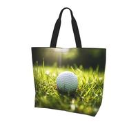 QAZWZML Bolsa de lona estampada de uva, adecuada para vacaciones en la playa, viajes, compras y actividades de fitness, Golf de hierba, Talla única