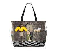 QAZWZML Bolsa de viaje con diseño de farol de hongos para el suelo, bolsa de almacenamiento de gran capacidad, adecuada para camping, gimnasio y viajes.