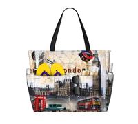 QAZWZML Bolsa de viaje con estampado de fotos de Old London, bolsa de almacenamiento de gran capacidad, adecuada para camping, gimnasio y viajes.