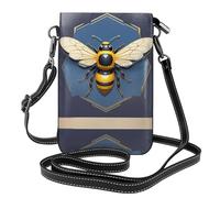 QAZWZML Bolso cruzado con emblema de abeja antigua, impresión de panel completo, ranuras para tarjetas en capas, compras al aire libre y viajes, bolsa de hombro para mujer