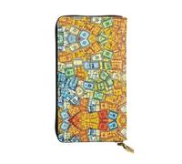 QAZWZML Bolso de mano de cuero impreso Long The Charm of Banknotes con compartimento para efectivo, bolsillo con cremallera y ranura para tarjetas de crédito