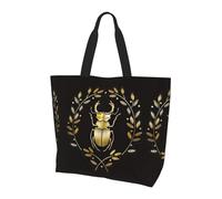 QAZWZML Bolso de mano de gran capacidad con estampado de dinosaurios de dibujos animados para mujer, bolso de mano y bolso de hombro, esencial para viajes y compras, Corona de insectos, Talla única