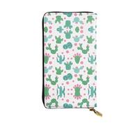 QAZWZML Bonito bolso de mano impreso con ilustración de cactus sin costuras, cartera larga unisex, bolsa de almacenamiento de monedas, adecuada para viajes y uso diario