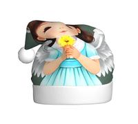 QAZWZML Bonito sombrero de Navidad con estampado de ángel, sombrero decorativo de tamaño adulto, adecuado para fiestas de Navidad, accesorios de ropa