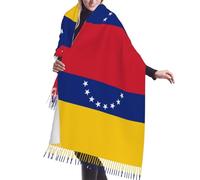 QAZWZML Bufanda larga estampada con la bandera de Venezuela, chal con flecos, adecuado para el uso diario o actividades al aire libre en primavera, otoño e invierno.