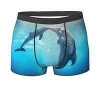 QAZWZML Calzoncillos tipo bóxer deportivos Kiss Dolphin Tale, perfectos para correr, fitness y uso diario casual, Negro, XXL