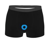 QAZWZML Calzoncillos tipo bóxer elásticos con estampado de mal de ojo, ropa interior para hombre, diseño de corte tridimensional 3D, no apretado, Negro, XL