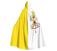 QAZWZML Capa con capucha de Halloween para adultos, con la bandera del Vaticano, adecuada para disfraces de vacaciones y disfraces de personajes