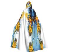 QAZWZML Capa con capucha de Halloween para adultos, diseño de loro volador, ideal para decoraciones de escenario y fiestas familiares