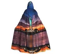 QAZWZML Capa con capucha de Halloween para adultos, Estatua de la Libertad, impresa en Estados Unidos, adecuada para disfraces de vacaciones y disfraces de personajes