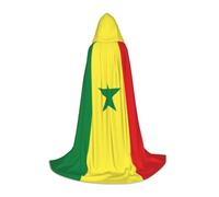 QAZWZML Capa con capucha estampada de la bandera de Senegal, para fiestas de vacaciones, fiesta de disfraces, chaqueta con capucha