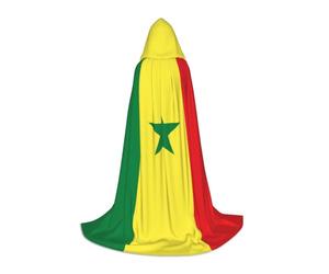 QAZWZML Capa con capucha estampada de la bandera L de Senegal, actuación en escenario de fiesta de vacaciones, chaqueta con capucha para cosplay