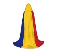QAZWZML Capa con capucha estampada de la bandera M de Rumania, para fiestas de vacaciones, fiesta de disfraces, chaqueta con capucha