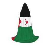QAZWZML Capa con capucha estampada de la bandera M del Sáhara Occidental, actuación en escenario de fiesta de vacaciones, chaqueta con capucha para cosplay