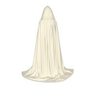 QAZWZML Capa con capucha para adolescentes con estampado de color crema para fiestas de vacaciones, disfraces de bruja y fiestas de disfraces