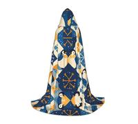 QAZWZML Capa grande con capucha impresa con imagen de pingüino, disfraz de cosplay, perfecto para disfraces y fiestas de vacaciones