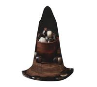 QAZWZML Capa mediana con capucha con estampado de huevos de mil años, disfraz de cosplay, perfecto para disfraces y fiestas de vacaciones