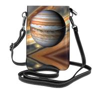 QAZWZML Cartera cruzada pequeña para teléfono con diseño de paisaje Júpiter con tapa abatible, perfecta para ir de compras, viajes y uso diario.