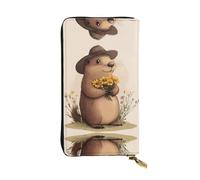 QAZWZML Cartera romántica de piel con diseño de marmota, adecuada para hombres o mujeres, tamaño 2.5 x 10.5 pulgadas