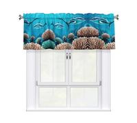 QAZWZML Cenefa corta estampada con ballenas de mar profundo, instalación sin taladro, adecuada para cocinas, baños, lavanderías.