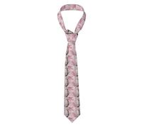 QAZWZML Corbata estampada con diseño de flor de cerezo rosa para hombre, adecuada para banquetes de negocios, bodas, ocasiones de oficina, longitud de 1,5 m