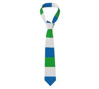 QAZWZML Corbata estampada con la bandera de Sierra Leona para hombre, adecuada para banquetes de negocios, bodas, ocasiones de oficina, longitud de 1,5 m