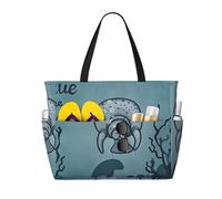 QAZWZML Crazy Save - Organizador de gran capacidad con estampado de manatí, adecuado para camping, gimnasio y viajes.