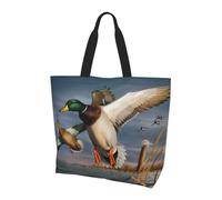 QAZWZML Dance Comics - Bolso de la compra para mujer, gran capacidad, bolso de mano y bolso de hombro, esencial para viajes y compras, Dos patos salvajes, Talla única