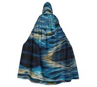 QAZWZML Dawn Ocean Waves - Capa con capucha para adultos, capa decorativa para Halloween, actuaciones escénicas o fiestas de vacaciones