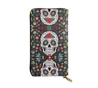 QAZWZML Day of The DeadPrinted Clutch - Cartera larga unisex, bolsa de almacenamiento de monedas adecuada para viajes y uso diario