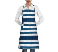 QAZWZML Delantal estampado de la bandera griega, delantal ajustable con bolsillos, adecuado para cocinar, jardinería y uso en la cocina.