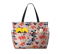 QAZWZML Delicioso organizador de gran capacidad con patrón de sushi, adecuado para camping, gimnasio y viajes.