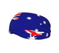 QAZWZML Diadema con estampado de bandera australiana que absorbe el sudor y correa neutra transpirable, adecuada para gimnasio y actividades al aire libre