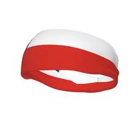 QAZWZML Diadema con estampado de bandera de Chile, absorbe el sudor y correa neutra transpirable, adecuada para gimnasio y actividades al aire libre