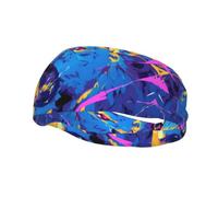 QAZWZML Diadema con estampado de bestia de llama azul, absorbe el sudor y correa neutra transpirable, adecuada para gimnasio y actividades al aire libre