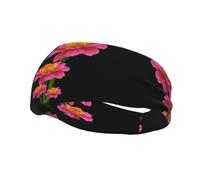 QAZWZML Diadema con estampado de crisantemo de hojas finas que absorbe el sudor y correa neutra transpirable, adecuada para gimnasio y actividades al aire libre