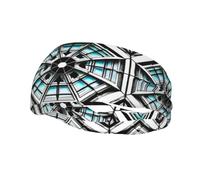 QAZWZML Diadema con estampado Octagon Building que absorbe el sudor y es transpirable, adecuada para gimnasio y actividades al aire libre
