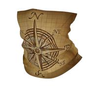 QAZWZML Diadema deportiva multifuncional, diseño de brújula vintage, máscara facial cálida adecuada para esquí y deportes al aire libre