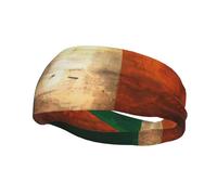 QAZWZML Diadema retro con estampado de bandera irlandesa que absorbe el sudor y correa neutra transpirable, adecuada para gimnasio y actividades al aire libre