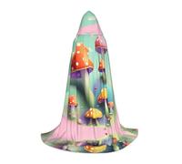 QAZWZML Dreamy Little Mushroom - Capa con capucha estampada, para fiestas de vacaciones, fiesta de disfraces, chaqueta con capucha
