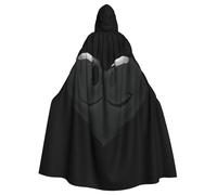 QAZWZML Emoticono de amor triste. Esta capa larga con capucha estampada es cálida y adecuada para fiestas de vacaciones, fiestas de disfraces o reuniones.