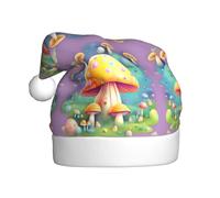 QAZWZML Fantasy Dream - Sombreros de Navidad para adultos con diseño de hongos, adecuados para Nochevieja, fiestas de vacaciones o Nochebuena