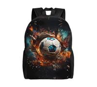 QAZWZML Firecracker Soccer Prints - Mochilas grandes para laptop para hombre y mujer con compartimentos, mochilas de viaje impermeables, bolsas Oxford duraderas