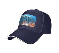 QAZWZML Funny Dolphin Looking at You - Gorra de béisbol deportiva de ala curvada deportiva, ajustable, adecuada para viajes y senderismo., azul marino, Talla única