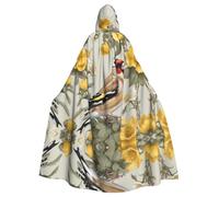 QAZWZML Goldfinch - Cape con capucha para adulto, diseño de Halloween con pajarita, ideal para fiestas de disfraces