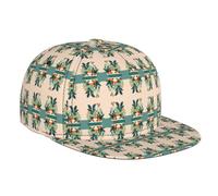 QAZWZML Gorra de béisbol con estampado de plantas verdes pequeñas, ajustable, adecuada para pesca, viajes al aire libre o uso diario.